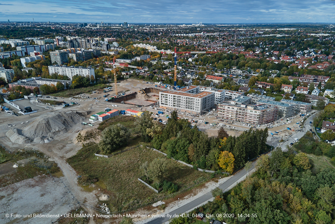 08.10.2020 - Baustelle Alexisquartier und Umgebung in Neuperlach